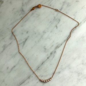 Michael Kors | rose gold necklace w/ bezel set cz